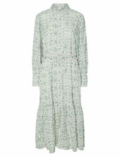 Yasvips Ls Long Shirt Dress S. Yas Green