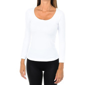 Langærmede T-shirts Intimidea  210397-bianco