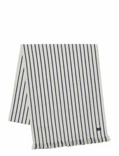 Striped Recycled Cotton Runner With Fringes Lexington Home Navy