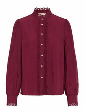Crpia Shirt Cream Burgundy