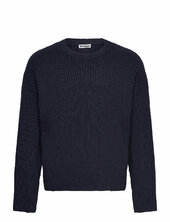 Ribbed Cotton Sweater Weekday Navy