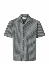 Slhrelaxed-ace Seersucker Ss Shirt Selected Navy