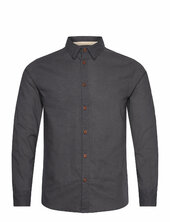 Akleif L/s Cot/linen Shirt Anerkjendt Grey