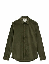 Akleif Solid Cord Shirt Anerkjendt Khaki