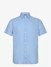 Linen Shirt Short Sleeve Sebago Blue