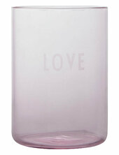 Favourite Drinking Glass Design Letters Pink