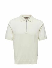 Onswyler Life Reg 14 Ss Zip Polo Knit Only & Sons Cream