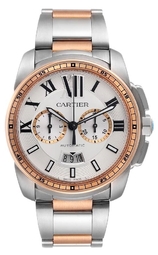 Cartier Herreur W7100042 Calibre De Sølvfarvet/18 Karat Rosa Guld