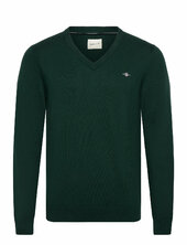 Shield Cotton V-neck Gant Green