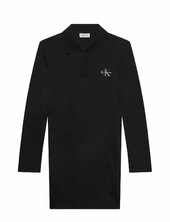 Ls Monologo Rib Polo Mini Dress Calvin Klein Jeans Black