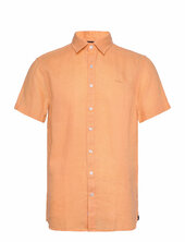 Linen Shirt Short Sleeve Sebago Orange
