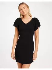 Only Onlleelo S/s V-neck Dress Knt Noos Studenterkjoler Black