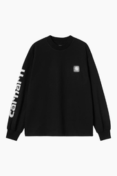 W' L/s Archive Script T-shirt - Black - Carhartt Wip - Sort L