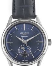 Longines Dameur L4.815.4.92.2 Flagship Heritage Blå/læder Ø38.5 Mm