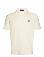 Open Collar Towelling Polo Fred Perry Cream