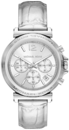 Michael Kors Herreur Mk7509 Maren Sølvfarvet/læder Ø40 Mm