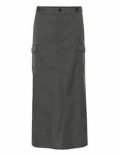 Paulagz Melange Hw Long Skirt Gestuz Grey
