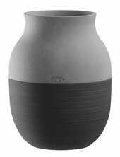 Omaggio Circulare Vase H20 Cm Anthracite Grey Kähler Grey
