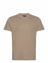 Reg Tonal Shield Ss T-shirt Gant Beige