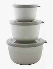 Bowl Set Cirqula High 3 Pcs Mepal Grey
