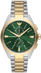 Emporio Armani Herreur Ar11511 Claudio Grøn/guldtonet Stål Ø43 Mm