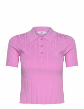 Polo-neck T-shirt Mango Pink