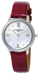 Baume & Mercier Dameur M0a10325 Classima Hvid/læder Ø31 Mm