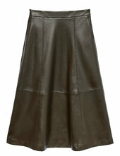 Vmolive Hw Coated Ankle Skirt Prm Vero Moda Khaki