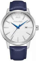 Police Herreur Pewjb2228402 Bedum Sølvfarvet/læder Ø44 Mm