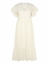 Objvita S/s Long Dress Rep Object Cream