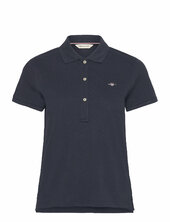 Reg Shield Logo Ss Pique Gant Navy