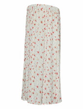 Mlora Wo Midi Skirt Hw Mamalicious White