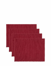 Uni Place Mat Rib 4-pack Linum Red