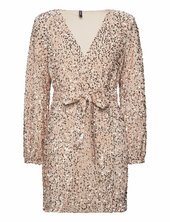 Vmbella Ls Wrap Short Dress Jrs Vero Moda Pink