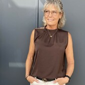 Top "aileensz" Brun M/ Høj Hals - Saint Tropez