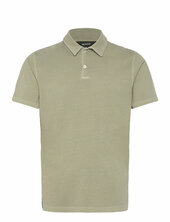 Cotton Jersey Pigment Dye Polo Shirt Mads Nørgaard Khaki