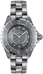 Chanel Dameur H3241 J12 Grå/keramik Ø33 Mm