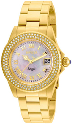 Invicta Dameur 22875 Hvid/gul Guldtonet Stål Ø40 Mm