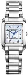 Citizen Dameur Ew5600-87d Eco Drive Hvid/stål 28.4x21.5 Mm