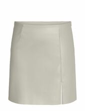 Nmclara Penny Pu Hw Slit Skirt Noos Noisy May Cream