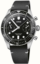 Oris Herreur 01 771 7791 4054-07 6 20 01 Divers Sort/læder Ø40 Mm