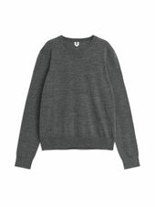 Fine-knit Merino Jumper - Grey