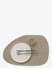 4-set Dækkeserviet Curve L Hippo Lind Dna Grey
