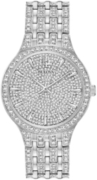 Bulova Herreur 96a226 Crystal Krystalludsmykket/stål Ø40 Mm