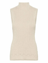 Crdela Knit Sleeveless Turtleneck Cream Beige