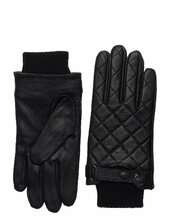 Barbour Quilt Leather Glove Barbour Black
