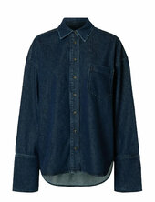 Slfover D Mella-bora Denim Shirt Selected Blue