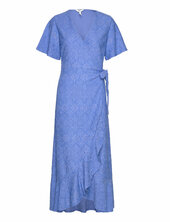 Objfeodora S/s Wrap Dress 127 Object Blue