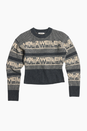 Ski Cropped Crew - Dark Grey - Holzweiler - Mønstret L