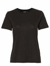 Slcolumbine Crew-neck T-shirt Ss Soaked In Luxury Black
